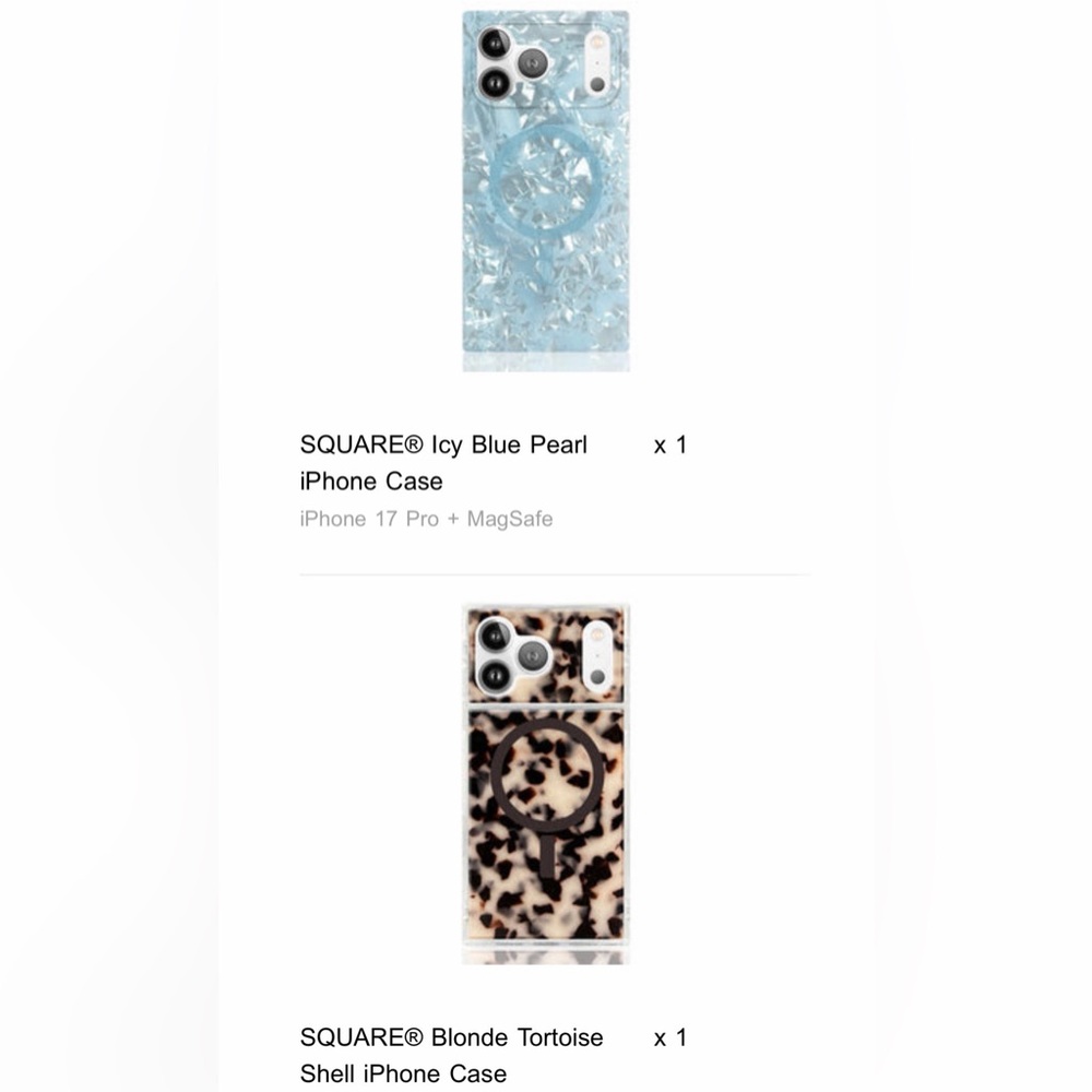 SQUARE® iPhone 17 Pro Case | Qty: 2